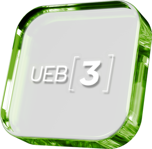 A glass rectangle on an abstract background in green and grey.
